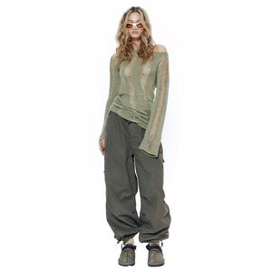 Jaded London Women's Parachute Cargo Pants in Khaki Size XS